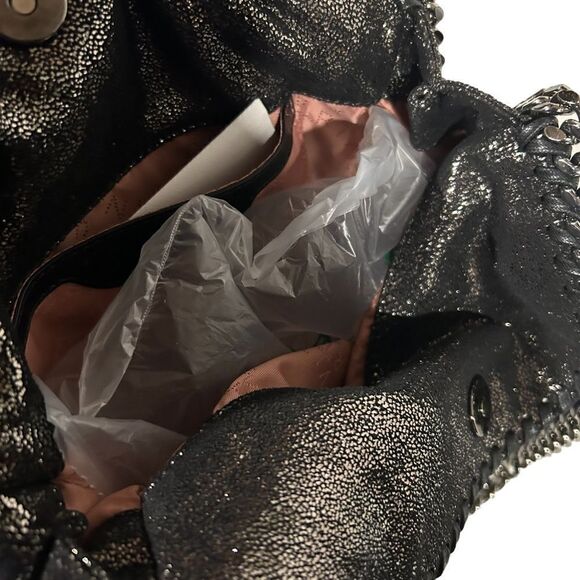 Revolve Stella McCartney TINY FALABELLA SHINY DOT BLACK Mini Bag - Picture 6 of 8